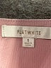 Flat White Metallic Silver Long Sleeve Blouse Size S - photo 7