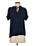 Aqua 100% Polyester Blue Short Sleeve Blouse Size XS - photo 1