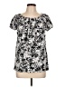 AGB Black Short Sleeve Blouse Size L - photo 1