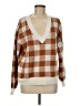 Ann Taylor LOFT Checkered-gingham Brown Pullover Sweater Size M - photo 1