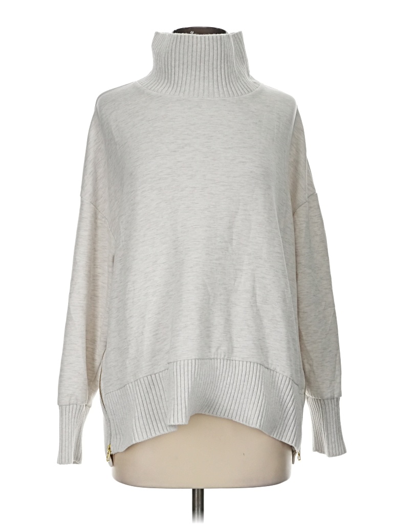 Pre-owned Varley Turtleneck Sweater In Silver