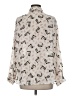 Zara 100% Polyester Print Ivory Long Sleeve Blouse Size M - photo 2