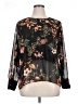 Belle+Sky 100% Polyester Floral Black Long Sleeve Blouse Size XL - photo 1