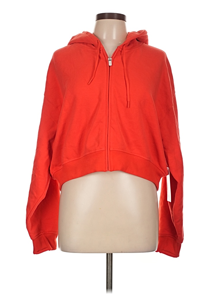 Pre-owned Athleta Zip Up Hoodie In Red