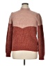 Vero Moda Chevron-herringbone Red Turtleneck Sweater Size XL - photo 1
