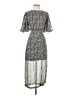 Ghospell 100% Polyester Floral Gray Casual Dress Size XS - photo 1