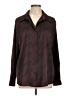 Worthington 100% Polyester Paisley Burgundy Long Sleeve Blouse Size L - photo 1
