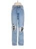AGOLDE 100% Cotton Hearts Blue Jeans Size 27 waist - photo 1