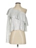 Likely 100% Polyester Silver 3/4 Sleeve Blouse Size S - photo 1