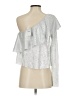 Likely 100% Polyester Silver 3/4 Sleeve Blouse Size S - photo 2