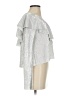 Likely 100% Polyester Silver 3/4 Sleeve Blouse Size S - photo 4