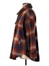 a.n.a. A New Approach 100% Polyester Plaid Brown Coat Size L - photo 5