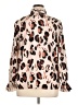 ELOQUII Animal Print Ivory Long Sleeve Blouse Size 14 - photo 2