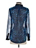 Sparkle & Fade 100% Polyester Animal Print Blue Long Sleeve Blouse Size XS - photo 2