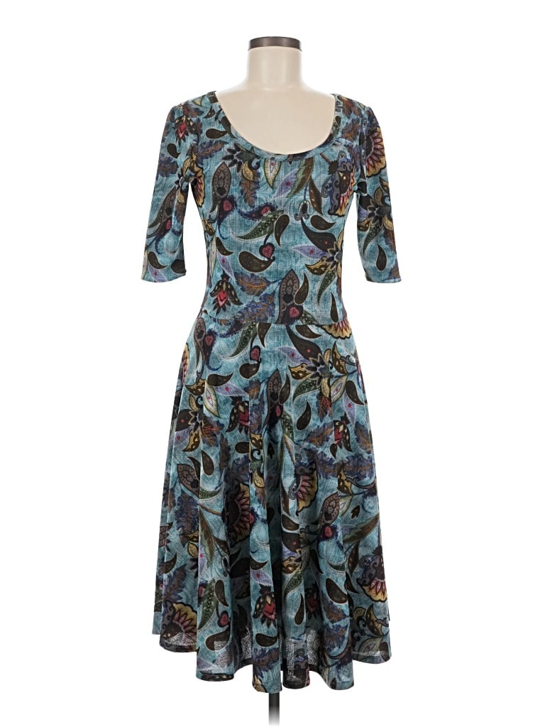Pre-owned Lularoe Cocktail Dress In Blue