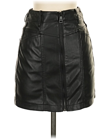 DKNY Jeans Faux Leather Skirt (view 1)