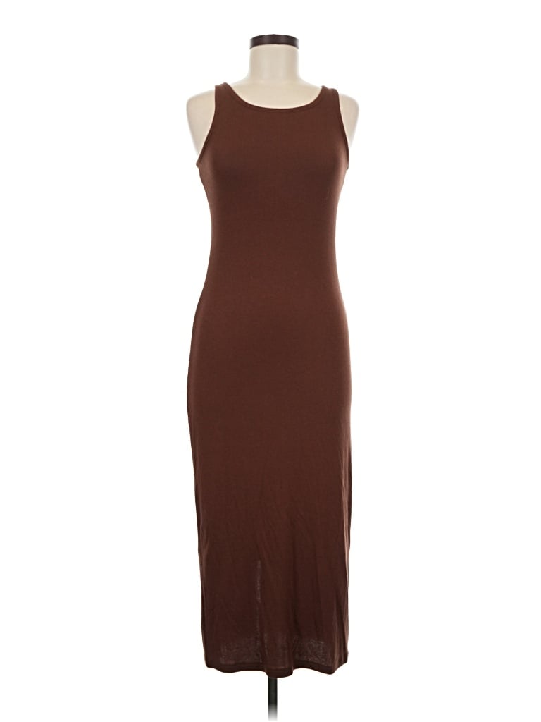 Pre-owned Quince Casual Dress In Brown
