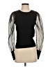 Marled Black Long Sleeve Top Size XS - photo 1