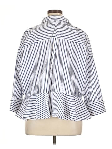 Zara Basic 3/4 Sleeve Button-Down Shirt (view 2)