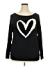 A.gain Hearts Black Pullover Sweater Size 3X (estimated) - photo 1
