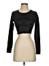 Almost Famous Black Long Sleeve Top Size S - photo 1
