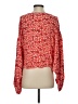 Blu Pepper 100% Rayon Red Long Sleeve Blouse Size S - photo 2