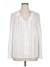 Norton McNaughton 100% Polyester Stripes Ivory Long Sleeve Blouse Size 14 - photo 1