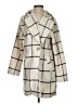 MELLODAY Checkered-gingham Ivory Coat Size S - photo 1
