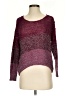 Quinn Color Block Burgundy Pullover Sweater Size S - photo 1