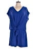 12pm by Mon Ami 100% Polyester Solid Blue Romper Size L - photo 1