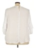 Ashley Stewart 100% Polyester Ivory 3/4 Sleeve Blouse Size 20W - photo 2