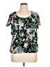 Apt. 9 100% Nylon Teal Short Sleeve Blouse Size 0X - photo 1