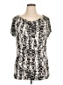 Apt. 9 100% Rayon Animal Print Silver Short Sleeve T-Shirt Size XL - photo 1