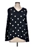 Tommy Hilfiger 100% Cotton Polka Dots Black Pullover Sweater Size L - photo 1