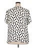 Van Heusen 100% Polyester Polka Dots Ivory Short Sleeve Blouse Size XXL - photo 2