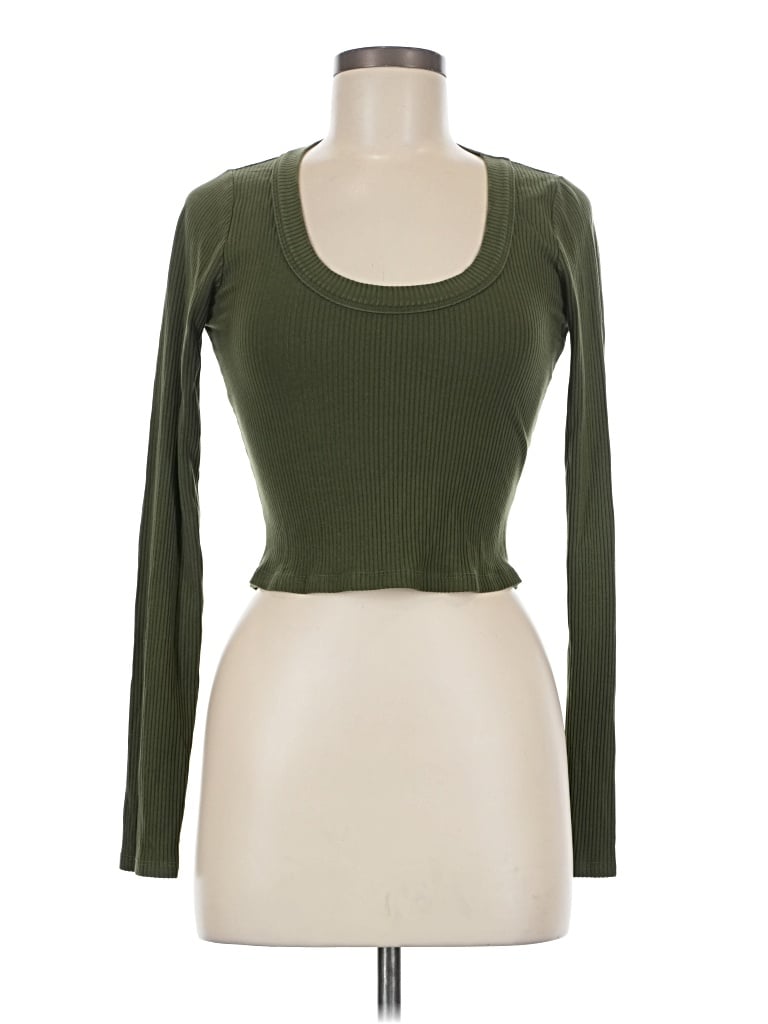 Pre-owned Reformation Jeans Long Sleeve T-shirt In Green