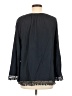 Tart 100% Rayon Blue Black Long Sleeve Blouse Size M - photo 2
