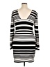 Jennifer Lopez Stripes Black Casual Dress Size XL - photo 2