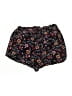 Xhilaration 100% Rayon Floral Black Shorts Size S - photo 1