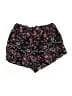 Xhilaration 100% Rayon Floral Black Shorts Size S - photo 2