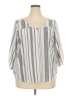 Tempted Hearts Gray 3/4 Sleeve Blouse Size 2X - photo 1