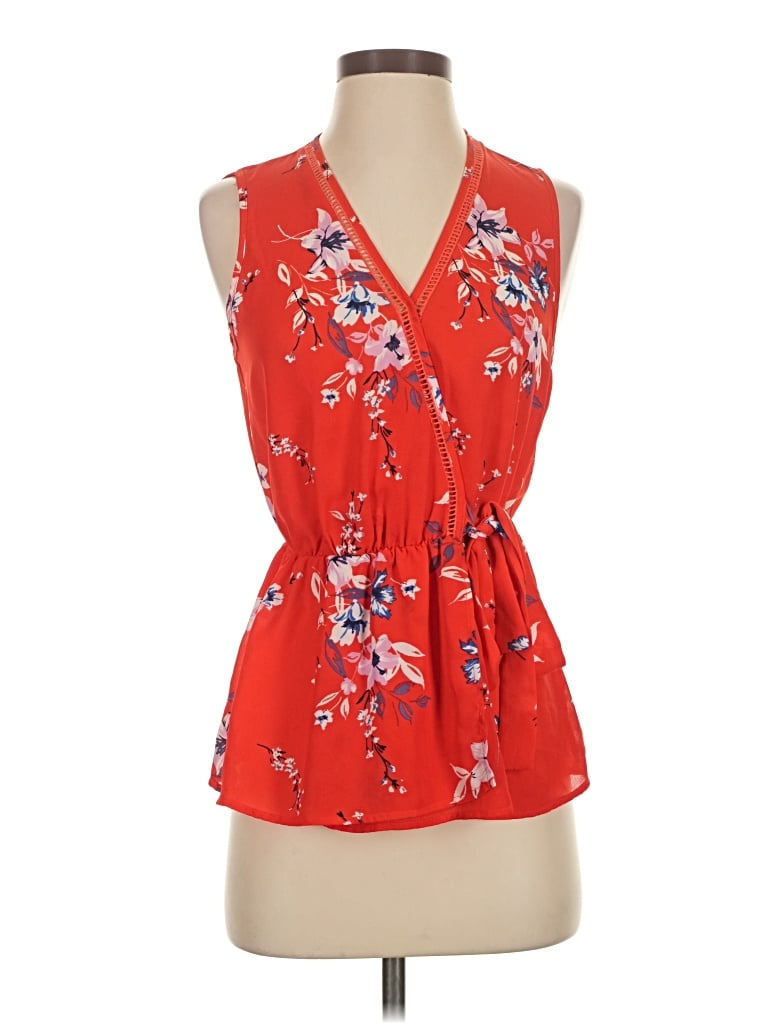 Pre-owned Sienna Sky Sleeveless Blouse In Red