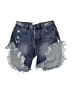 ONETEASPOON 100% Cotton Blue Denim Shorts Size 22 Waist - photo 1
