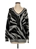 Aqua Animal Print Silver Pullover Sweater Size S - photo 1