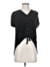 Universal Thread 100% Rayon Black Short Sleeve Blouse Size S - photo 1