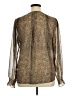 Veronica M. Animal Print Brown Long Sleeve Blouse Size XL - photo 2