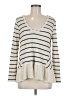 Eri + Ali Stripes Ivory Long Sleeve Top Size M - photo 1