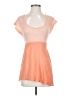 Free People 100% Polyester Orange Short Sleeve Top Size XS - photo 1