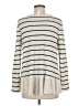 Eri + Ali Stripes Ivory Long Sleeve Top Size M - photo 2