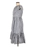 JCL 100% Polyester Stripes Gray Casual Dress Size L - photo 5